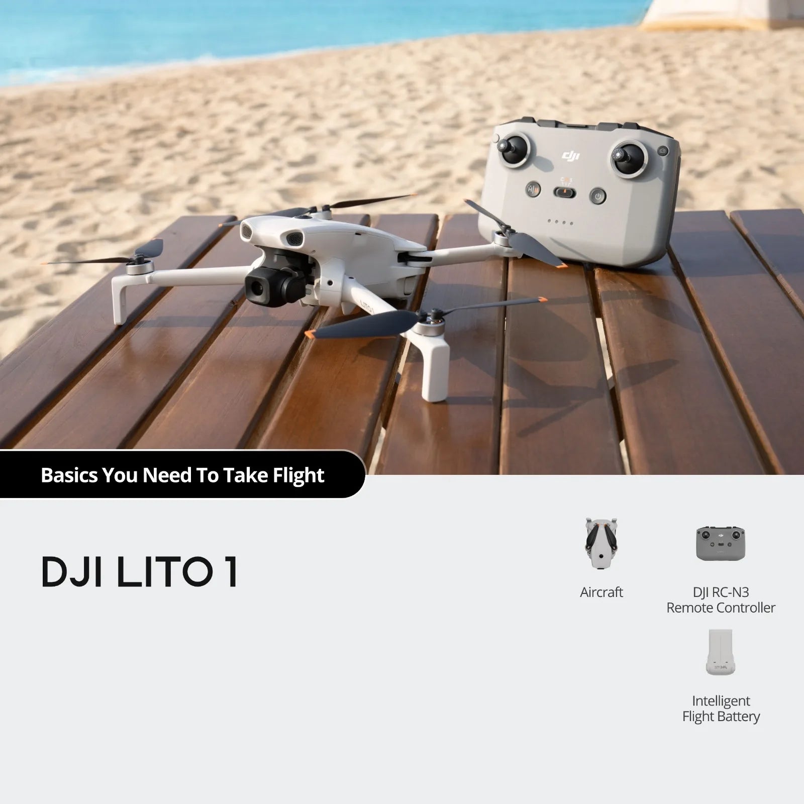 DJI Lito 1, 4K Drone With Camera, For Beginners, Lightweight Foldable Mini Drone, Omnidirectional Obstacle Avoidance, ActiveTrack Follow