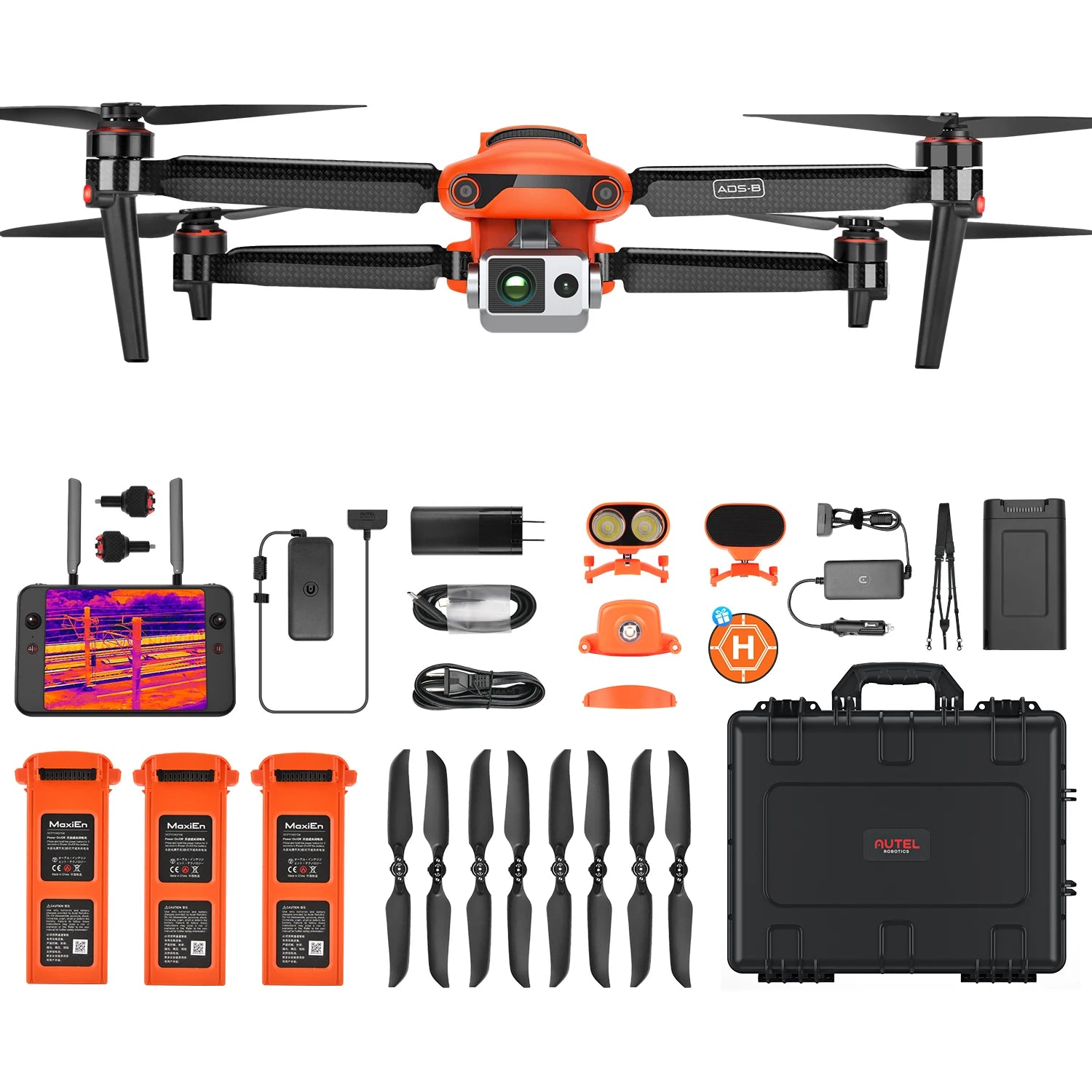 Autel Robotics EVO II Dual 640T Enterprise V3 Drone 16x Digital Zoom 6K/30fps HDR Multiple temperature measurement modes 4GNSS