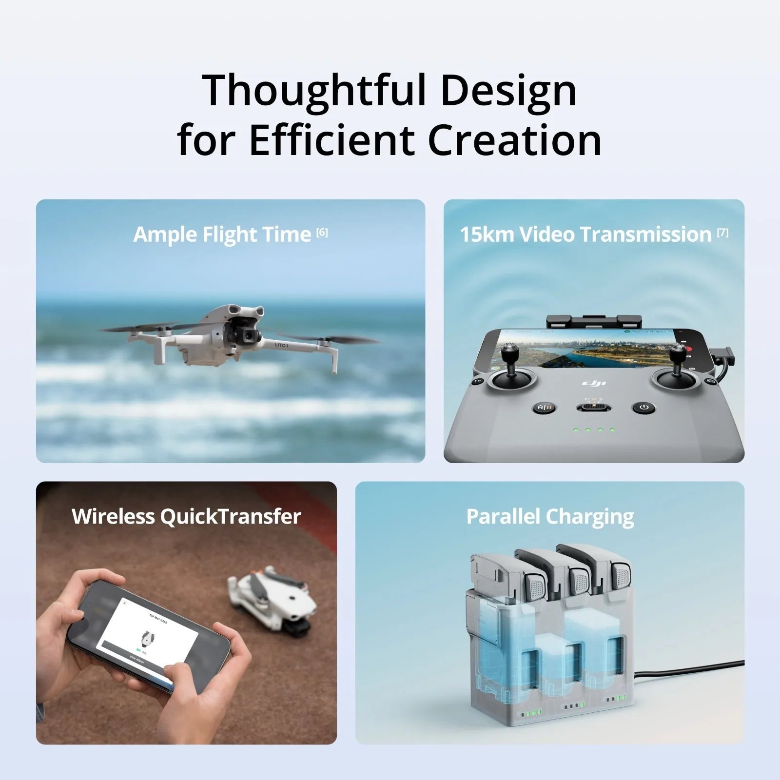 DJI Lito 1, 4K Drone With Camera, For Beginners, Lightweight Foldable Mini Drone, Omnidirectional Obstacle Avoidance, ActiveTrack Follow