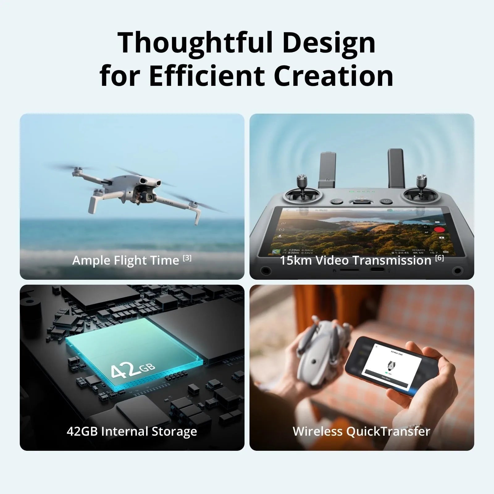 DJI Lito X1 4K Camera Drone, 1/1.3" Sensor, 15km Transmission, Foldable Lightweight Drone, Obstacle Sensing, ActiveTrack