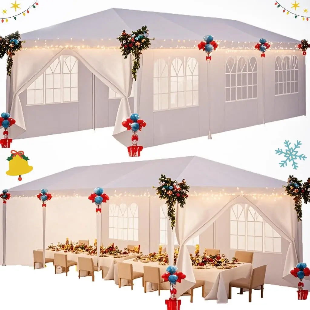 10x10/10x20/10x30 Party Tent Outdoor Canopy Tent with Removable Sidewalls, Waterproof Party Tents for Parties,Wedding Events,BBQ