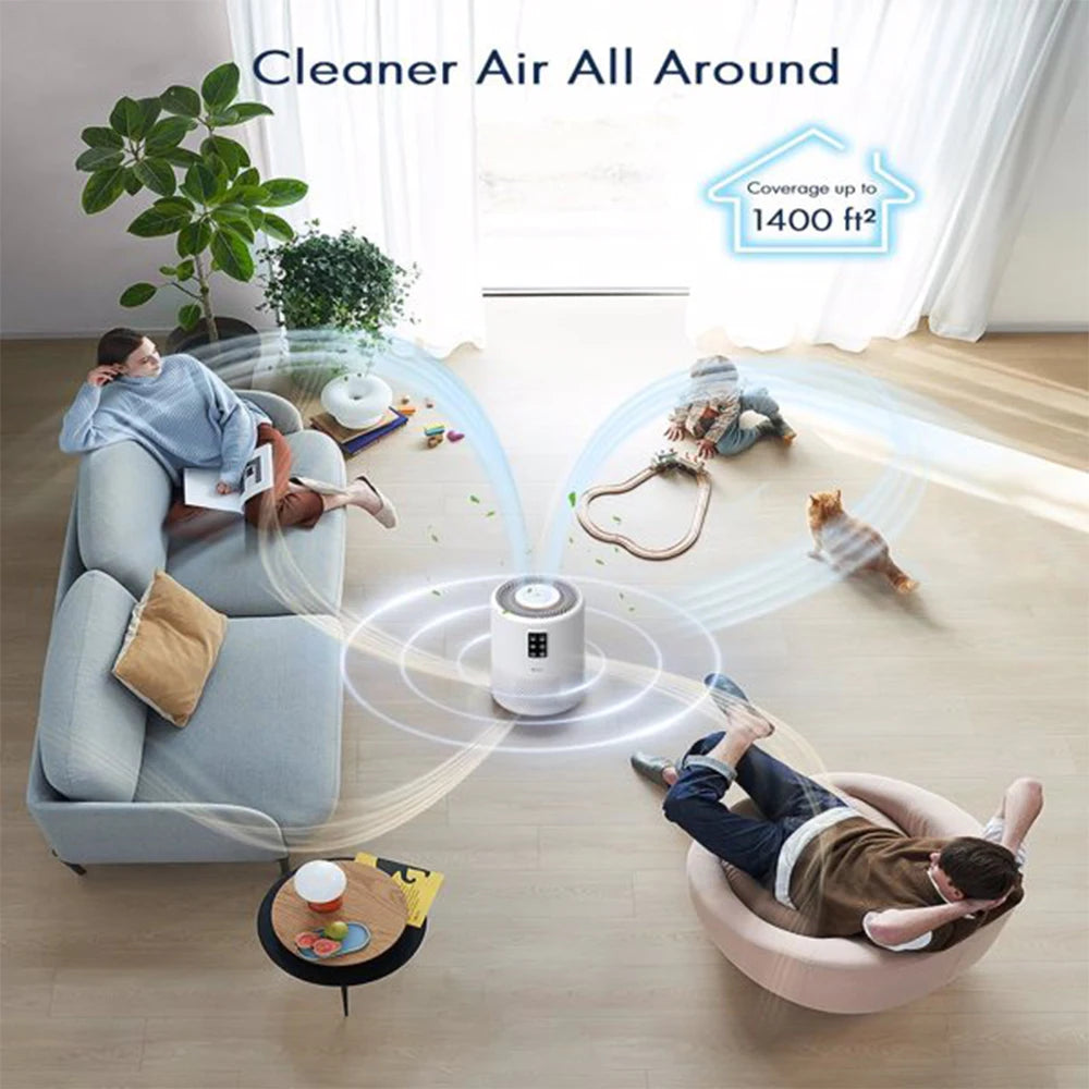 Air Purifier for Home VEWIOR H13 True Hepa Air Purifiers with Scented Sponge Sleep Mode, Timer for Wildfire Smoke Pet Dust Odors
