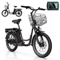 560W/819W Electric Scooter Adults, 36/48V Battery, Up to 25 Miles & 20MPH, 20" Fat Tire Off-Road with Basket