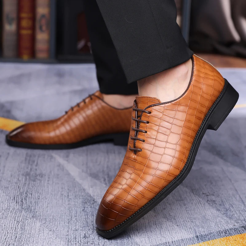 Men's Casual Business Formal Leather Oxfords Shoes Male Wedding Party Office Gentleman Shoes