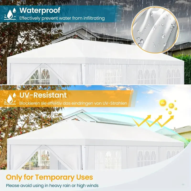 10x10/10x20/10x30 Party Tent Outdoor Canopy Tent with Removable Sidewalls, Waterproof Party Tents for Parties,Wedding Events,BBQ