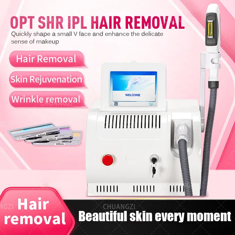 Beauty Salon 500000 Shots IpL E light OPT Painless Laser Permanent Hair Removal Remove Color Spots Redblood Acne Photon Rejuvena