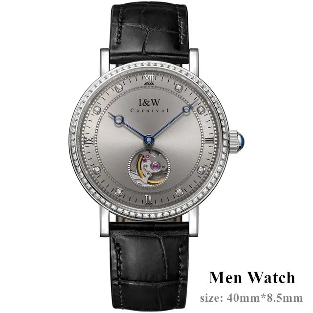 CARNIVAL Ladies Mechanical Watches Womens Men Brand Luxury Automatic Movement Watch Fashion Ultrathin for Woman Man Montre Femme