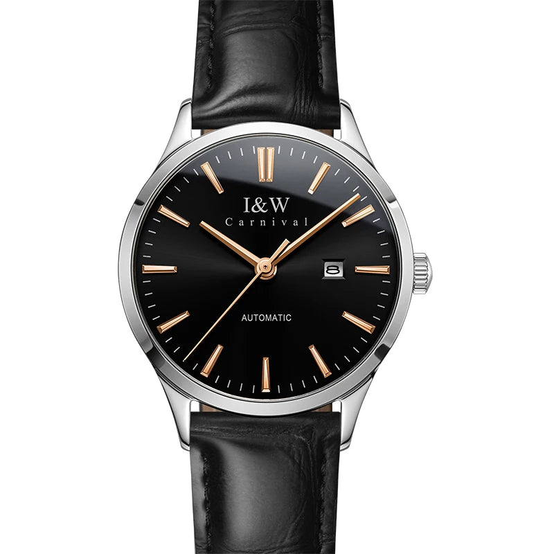 I&W Fashion Automatic Watch for Women Japan MIYOTA Movement Mechanical Watches Women Sapphire Calendar Waterproof Montres Femmes