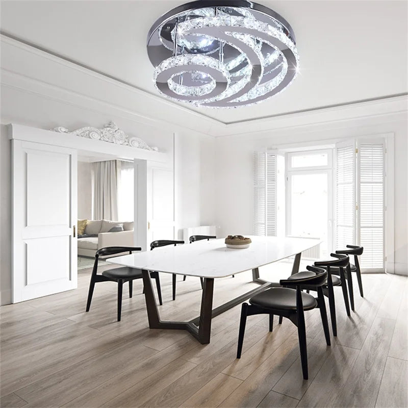 Modern Crystal Ceiling Lamps Chandelier Living Dining Room Home Decorative Led Light Nordic Indoor Lighting Fixtures Bedroom