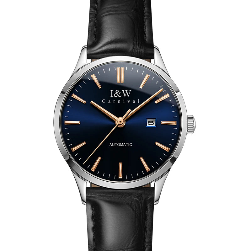 I&W Fashion Automatic Watch for Women Japan MIYOTA Movement Mechanical Watches Women Sapphire Calendar Waterproof Montres Femmes