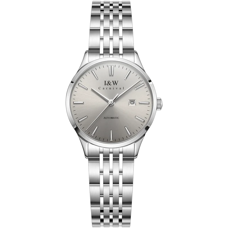 I&W Fashion Automatic Watch for Women Japan MIYOTA Movement Mechanical Watches Women Sapphire Calendar Waterproof Montres Femmes