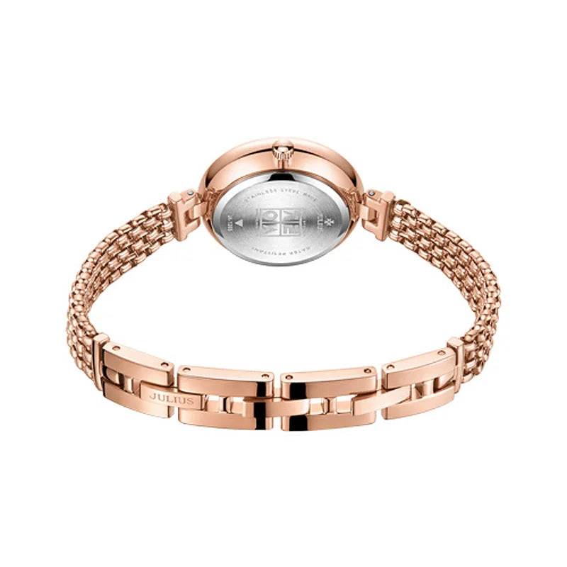 Moving Rhinestone Julius Lady Women's Watch Japan Quartz Elegant Fashion Hours Bracelet Stainless Steel Girl's Birthday Gift Box