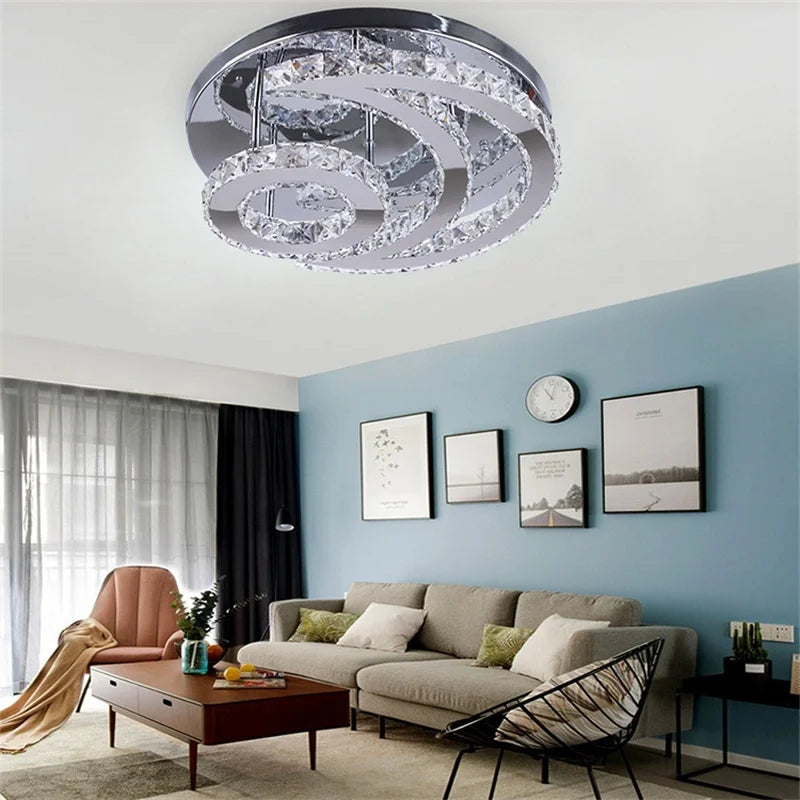 Modern Crystal Ceiling Lamps Chandelier Living Dining Room Home Decorative Led Light Nordic Indoor Lighting Fixtures Bedroom