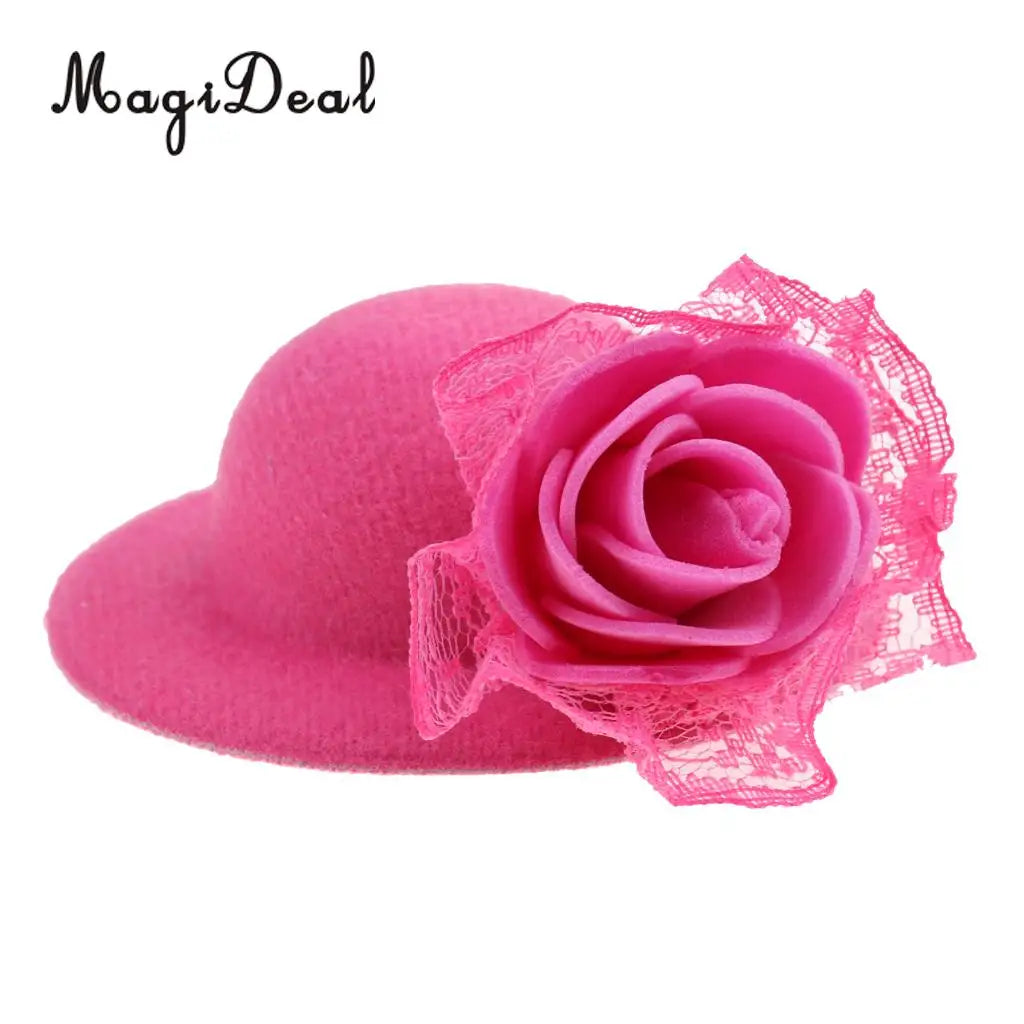 Hot Sale 1Pc Vintage Round Bowler Doll Hat Cap for 28-30cm Doll Headwear Headdressing Cotume Clothes Accessory 8Colors