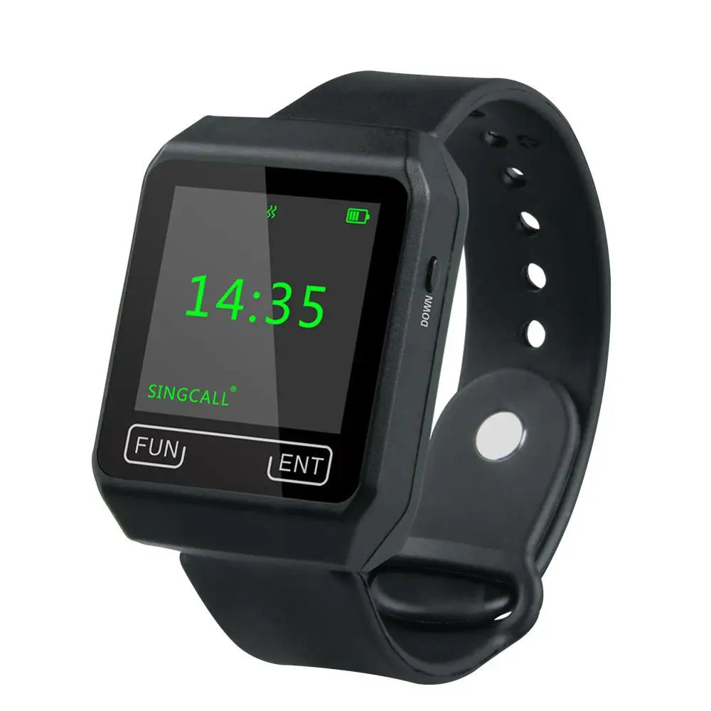 SINGCALL Smart Mobile Receiver,New Generation Watch Receiver, Wireless Calling System,Big Screen, Waterproof Watch (New APE6800)