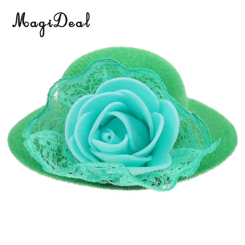 Hot Sale 1Pc Vintage Round Bowler Doll Hat Cap for 28-30cm Doll Headwear Headdressing Cotume Clothes Accessory 8Colors