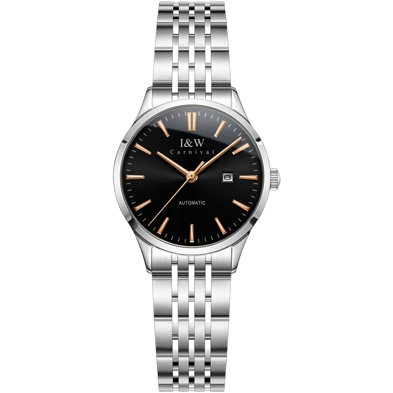 I&W Fashion Automatic Watch for Women Japan MIYOTA Movement Mechanical Watches Women Sapphire Calendar Waterproof Montres Femmes