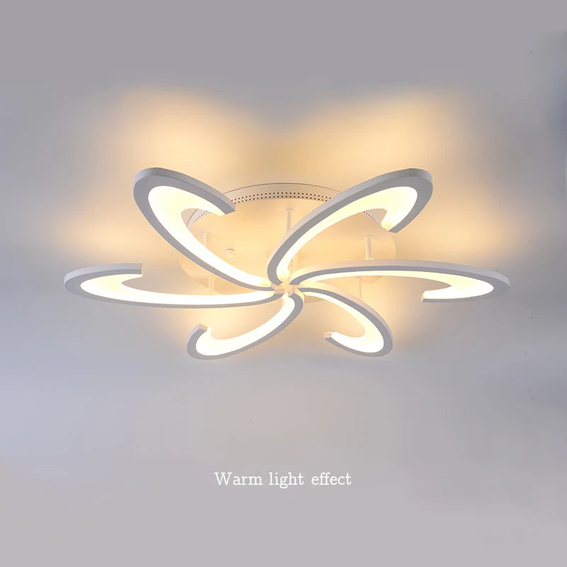 Modern Ceiling Lamp Indoor Acrylic Lustre For Bedroom Living Dining Room Kitchen Led Chandelier RC Dimmable Pendant Light Decor