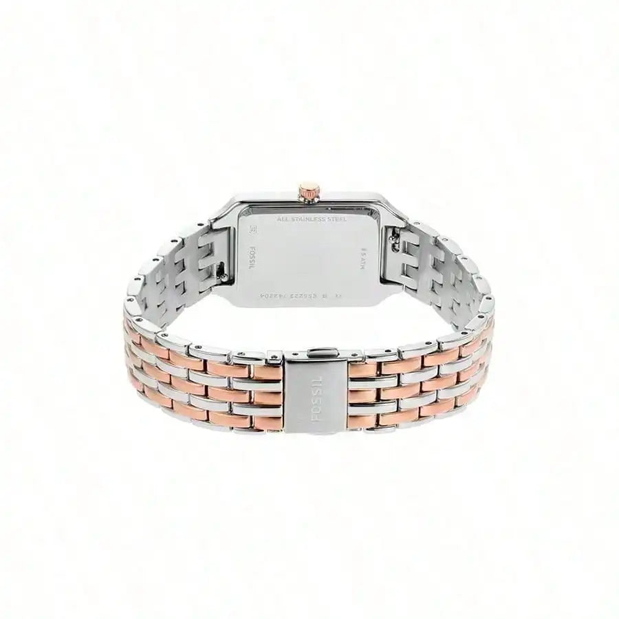 Fossil Woman Watches Stylish And Elegant, Date Display, Quartz Movement, Rectangular Dial, Stainless Steel Strap, Business Watch