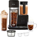 3-in-1 Single-Serve Iced and Hot Coffee/Tea Maker with Blender with Reusable Filter, Scoop, Recipe Book, 2 Tumblers, Lids and St