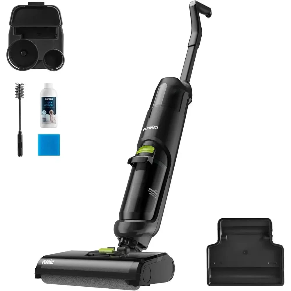 Lightweight Self-Cleaning Hardwood Floor Vacuum for Pets and Sticky Messes, Black, Model 400