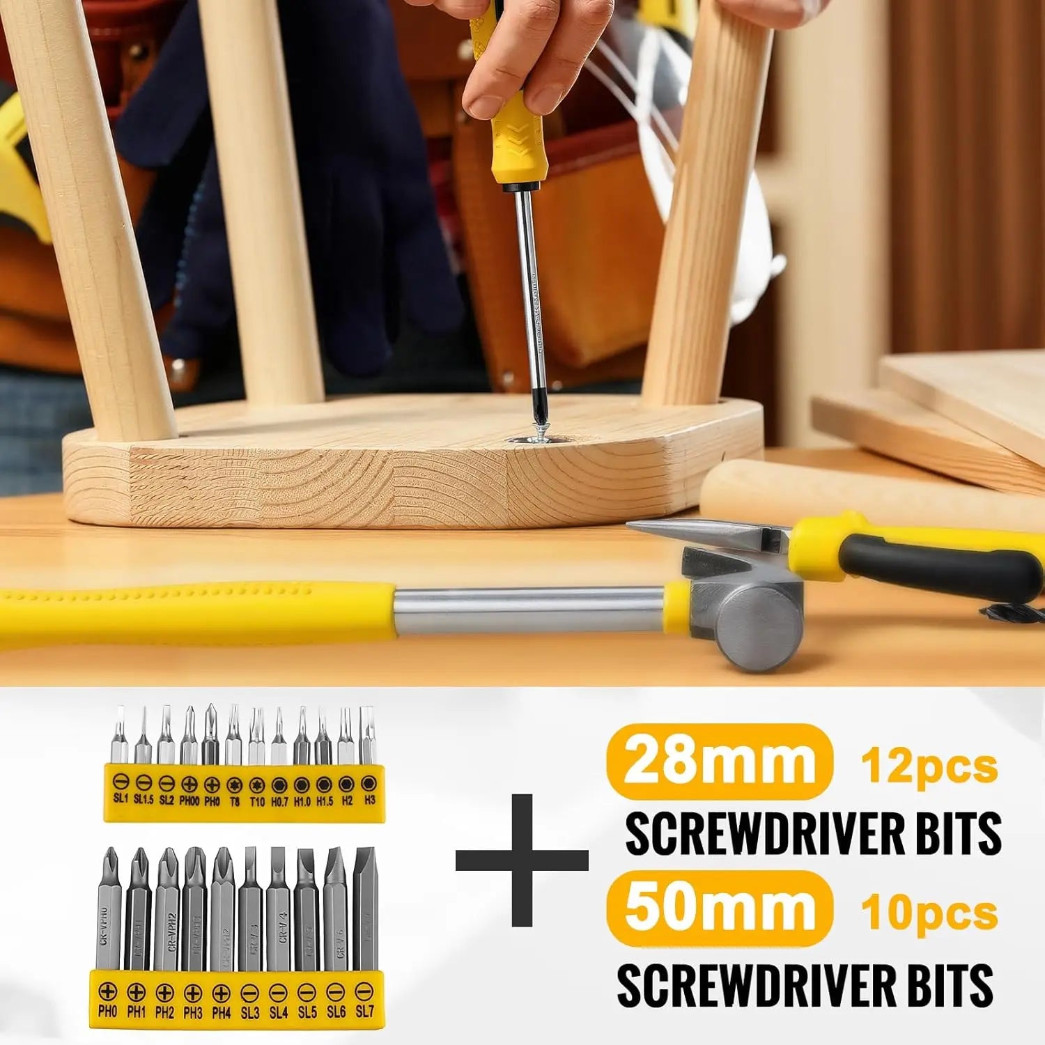 101Pcs 8V USB Electric Power Cordless Drill Driver DIY Tool Kit Set Screw Driver, Drill Bit Set Accessories, Pliers and Hammer