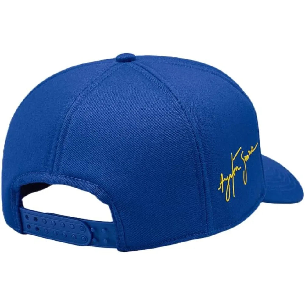 National Flag Cap Replica Ayrton Senna Style Blue Adjustable One Size with Carry Bag Long-Tailed Keyword