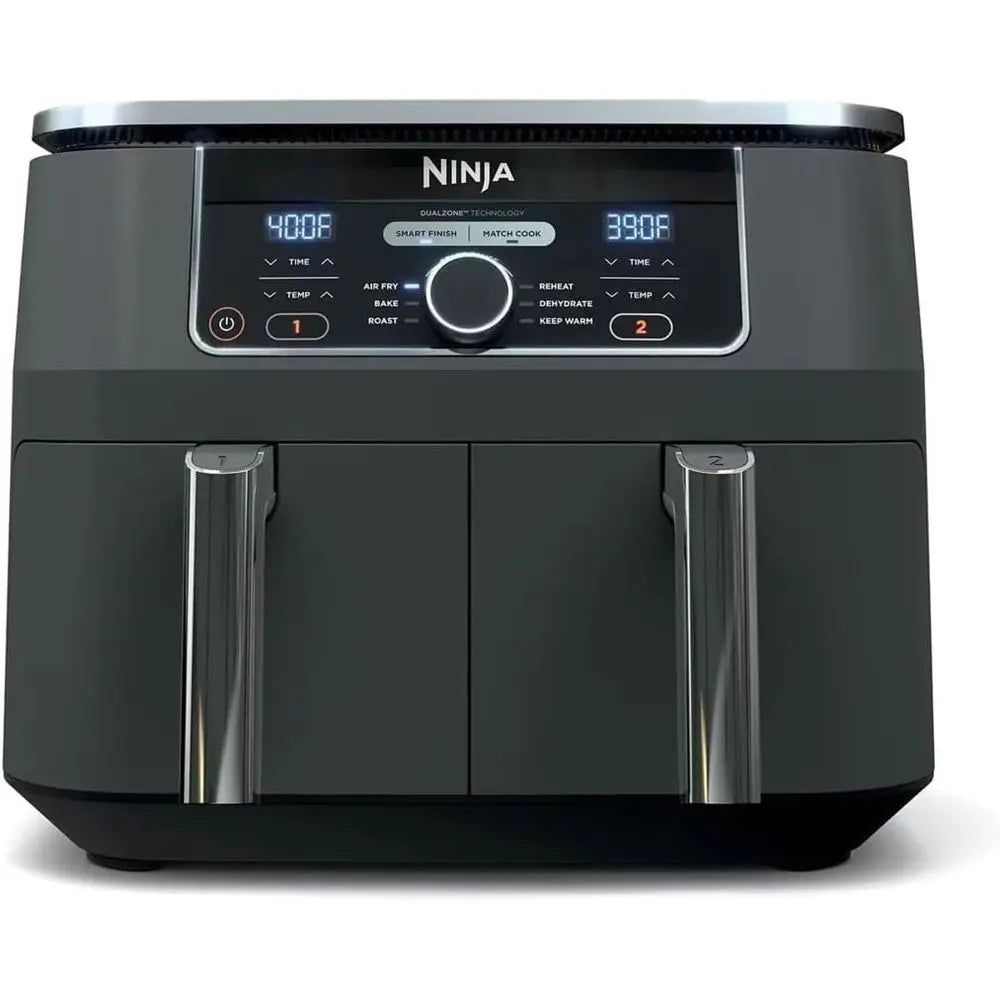8 Quart DualZone Air Fryer with 2 Independent Baskets, Versatile Cooking Modes for Roasting, Broiling, Dehydrating, and More - B