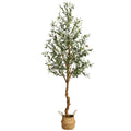 1Pc/2Pcs Artificial Olive Tree 4ft / 5ft / 6ft, Large Artificial Plants Fake Plastic Plants in Pot for Home Bedroom Decor