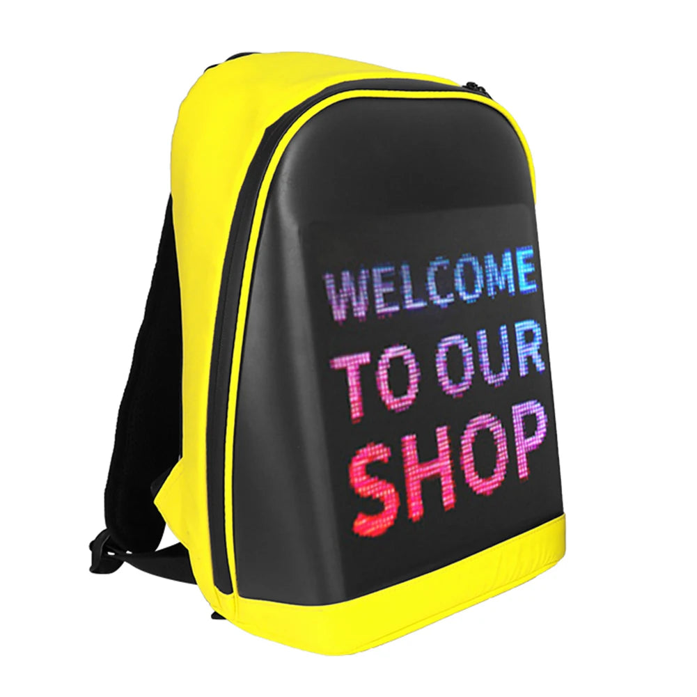 Outdoor Walking Billboard Wifi Bags LED Display Screen Backpack Business Travel Laptop Bag Multi-function School Bag