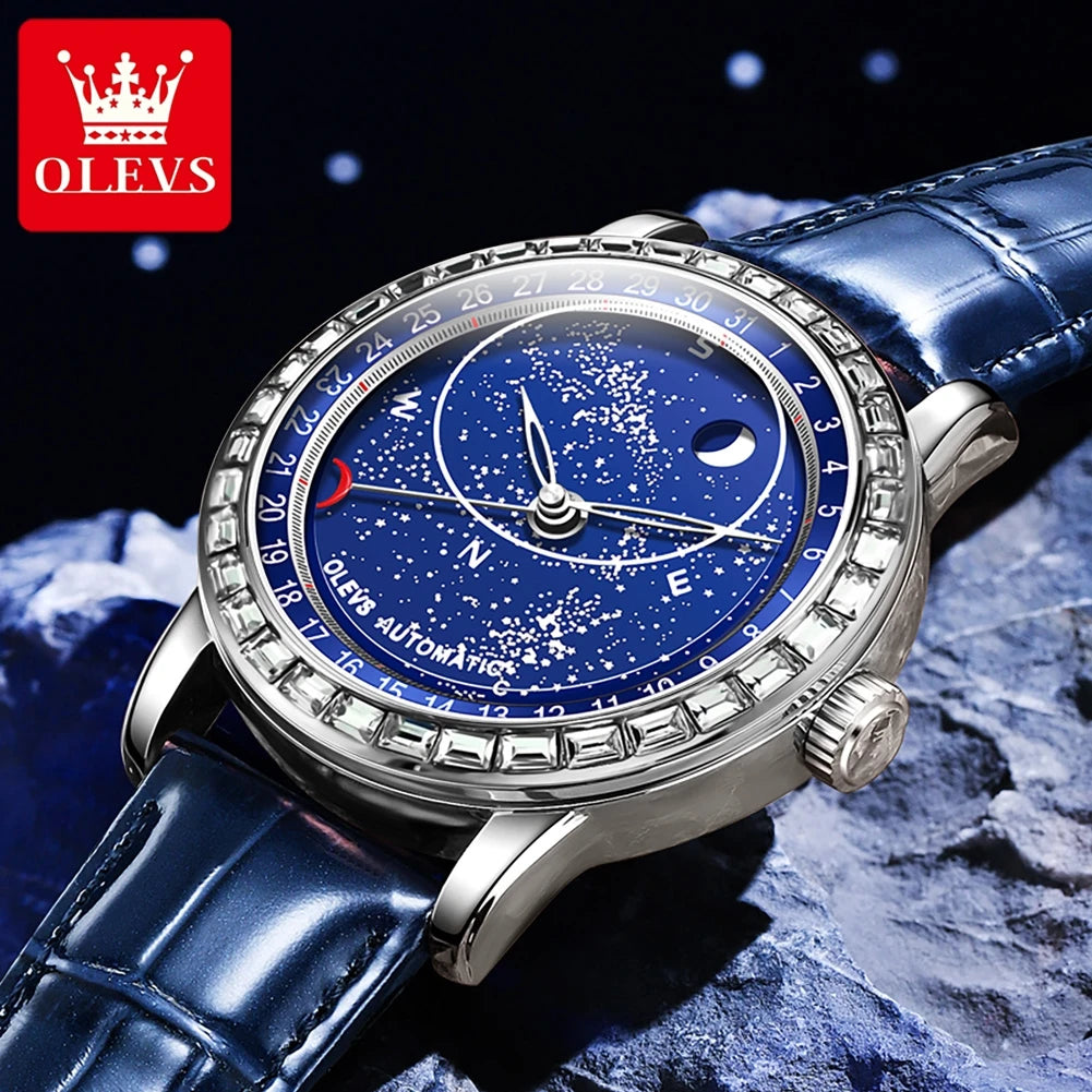 OLEVS 9923 Men Automatic Watch Luxury Fashion Mechanical Watch For Men Top Brand Waterproof Original Male Hand Clock Luminous