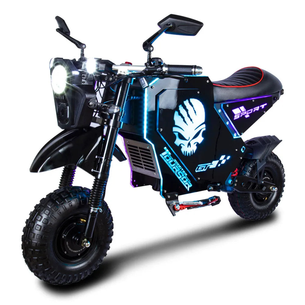 US Stock Toursor Scooter 72V 10000W Scooter Motorcycle with 14 inch Off Road Top Speed 62MPH Electric Motorcycle