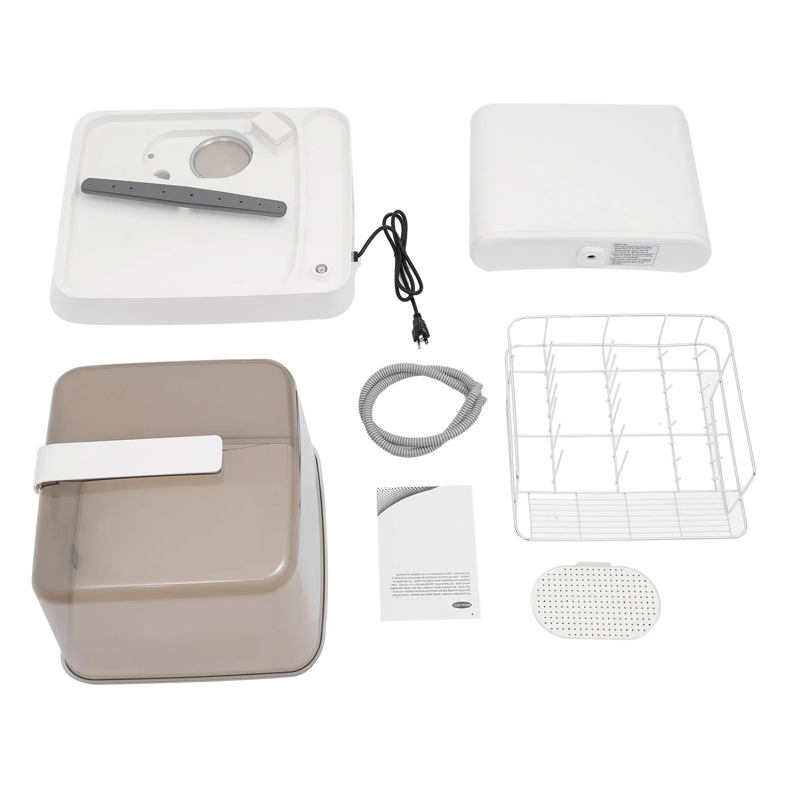 Modern Tank Built-in Portable Tabletop Dishwasher Touch Button Operation 360° Bottom Spray Arm Low Water Usage Automatic Washing And Drying All In One Compact Freestanding Dish Washing Equipment No Fixed Water Inlet Needed