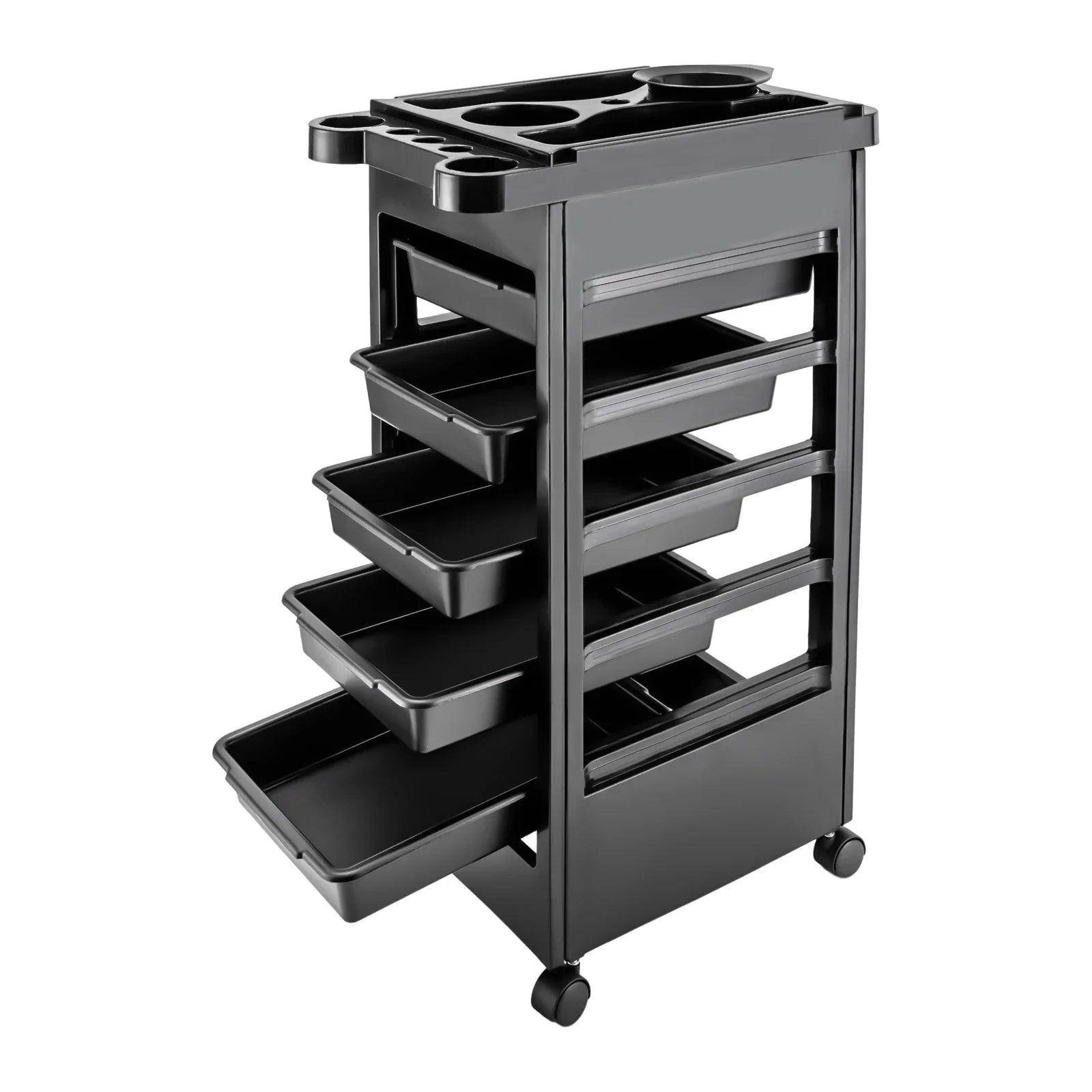 Hair Styling Salon Trolley Cart with Wheels and 5 Drawers Salon Rolling Cart for Hair Stylist Hairdresser Beauty Tattoo