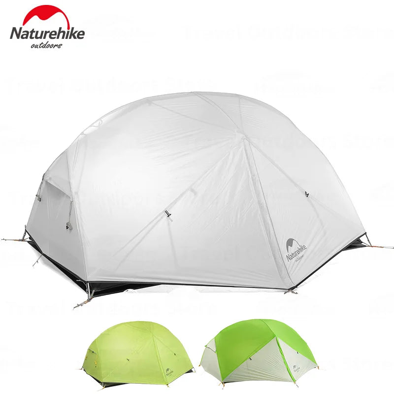 Naturehike Mongar Camping Tent 20D Nylon 2 Persons Tent Ultralight Portable Double Layer Outdoor Hiking Travel 4 Season Tents