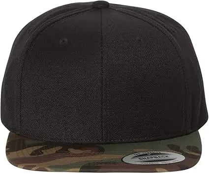 Six-Panel Premium Flatbill Snapback Cap Bulk Blank Hats Classic Design for Resale