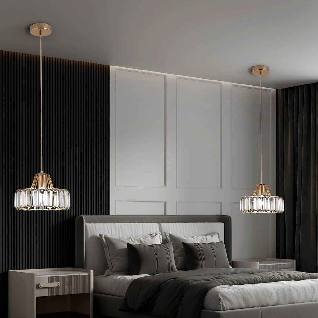 Modern Crystal Ceiling Lamp Led Hanging Lights Home Appliance Dining Room Nordic Loft Chandelier Bedroom Bedside Decora Fixtures