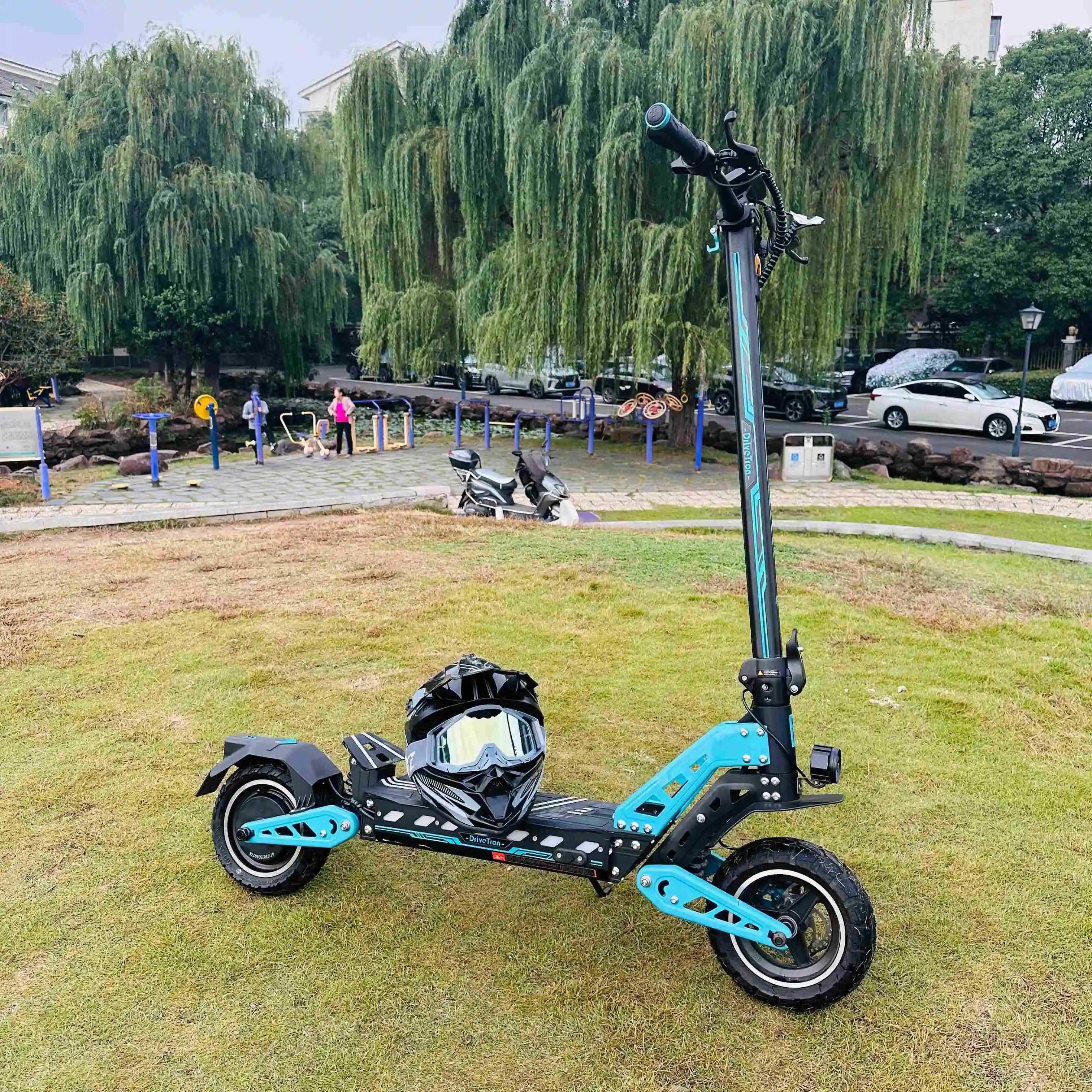 DriveTron 31mph 50kmh Double Absorber Brake Powerful Off-road Adult Big 48V 10inch Tires Adult Electric Scooter