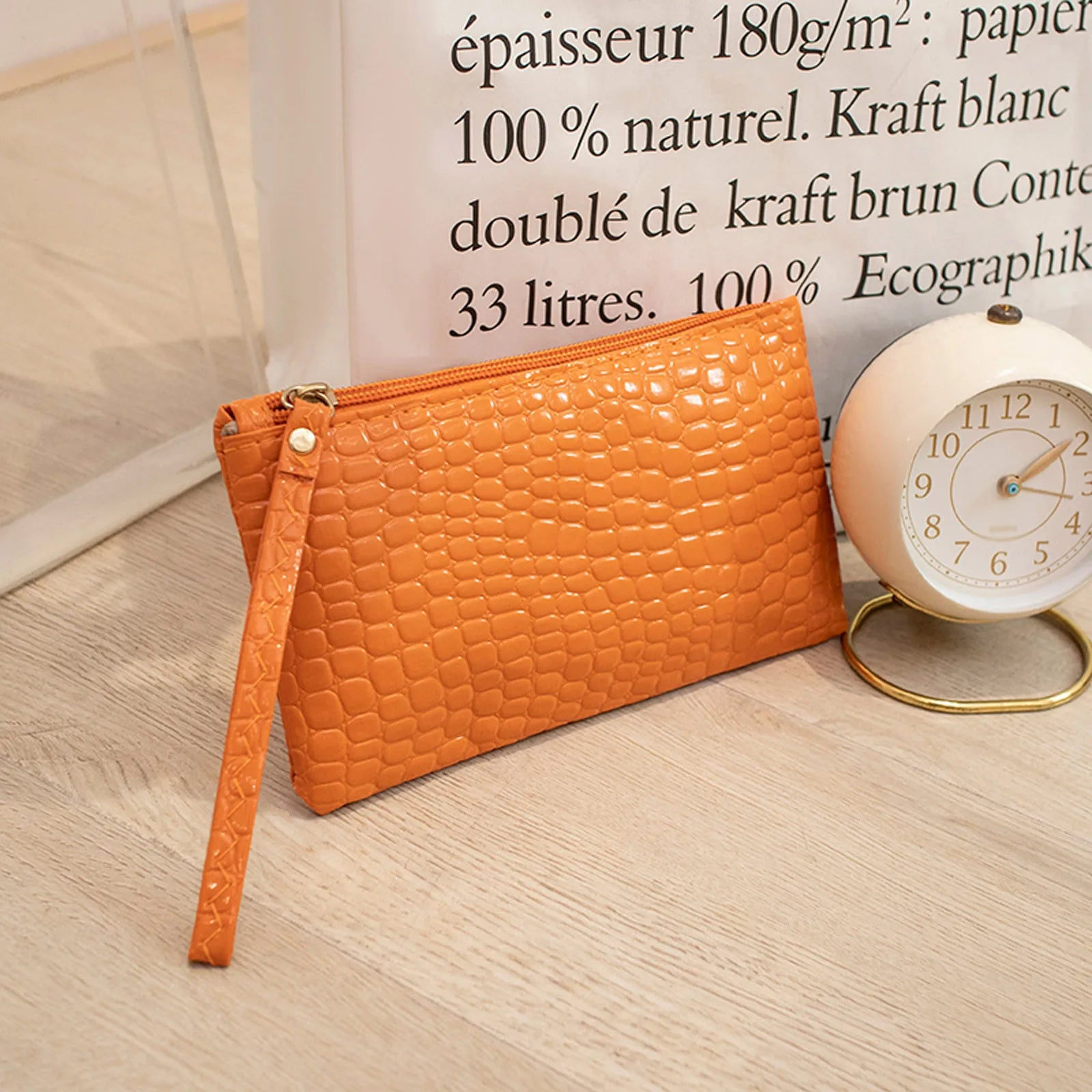 Fashion Women Artificial Leather Underarm Phone Bags Envelope Clutch Bag Card Holder Purse Solid Colors New Thin Clutch Bag