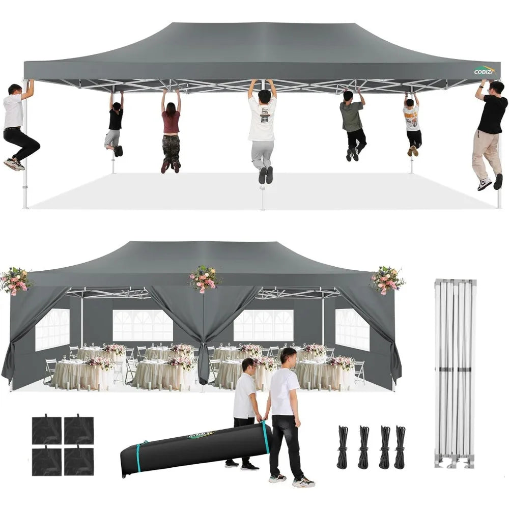 13x26 Pop Up Tent 13x26 Canopy with Sidewalls Heavy Duty Canopy Party Tent for Parties, Outdoor Wedding Large Event Tent