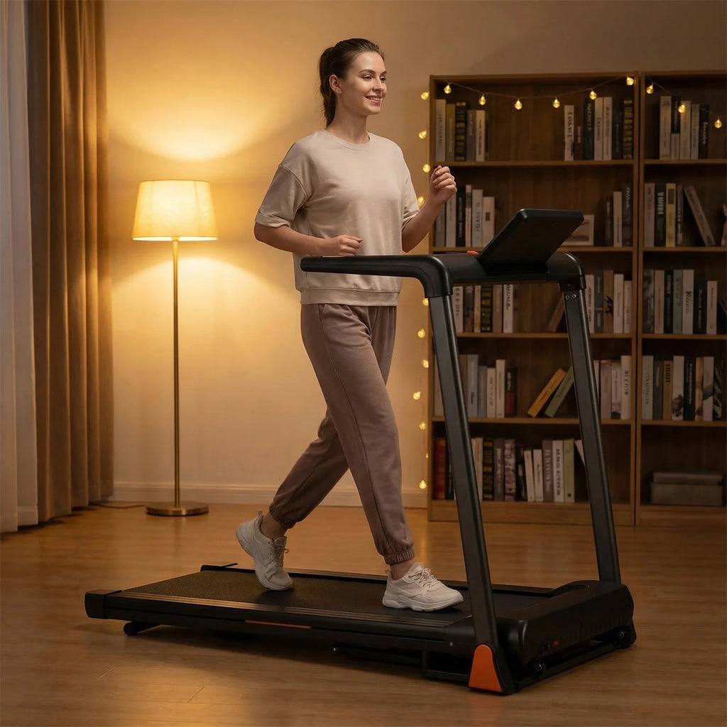 Folding Treadmill 3.5 Horsepower 0.5-8.5MPH 330LBS Capacity LED Display Foldable Walking Pad Treadmill for Home