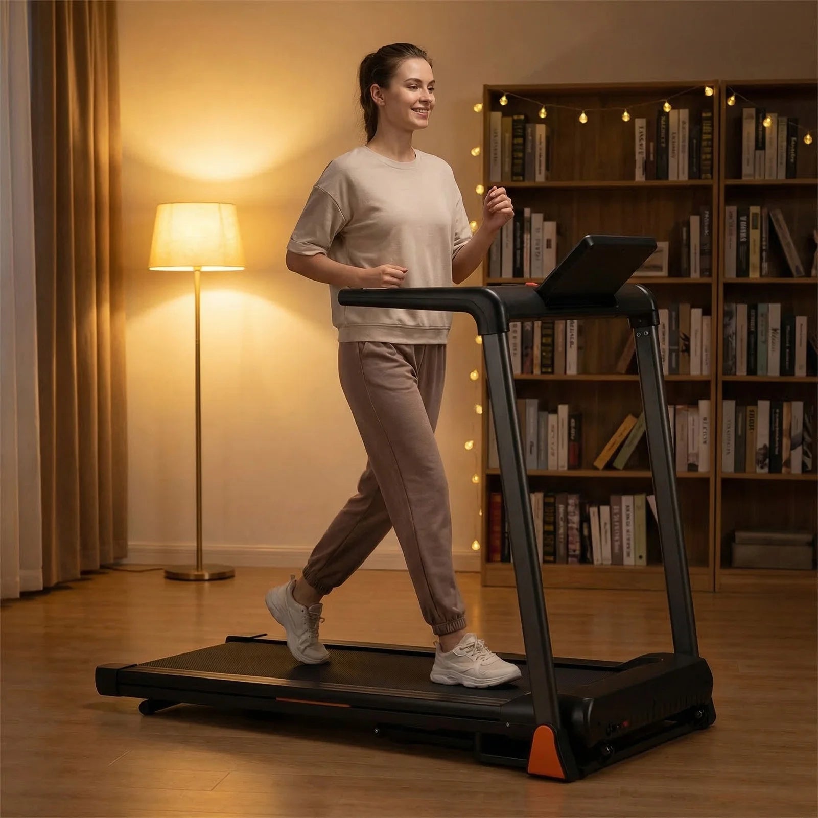 Folding Treadmill 3.5 Horsepower 0.5-8.5MPH 330LBS Capacity LED Display Foldable Walking Pad Treadmill for Home