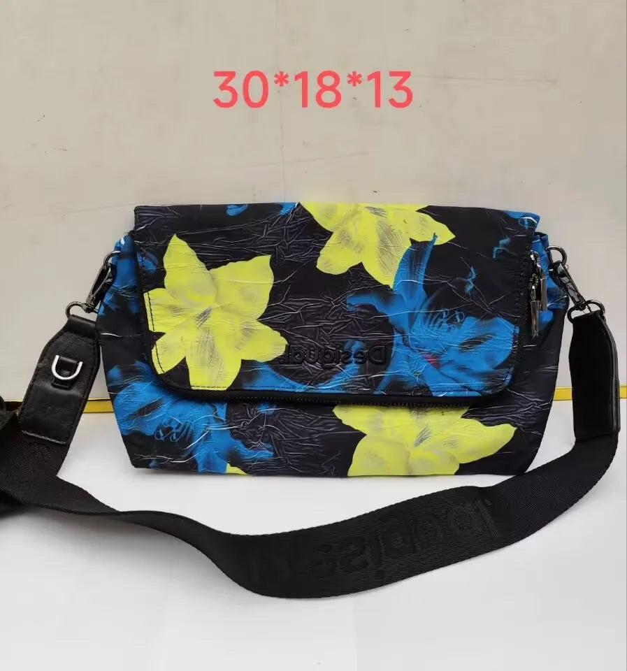 Spanish foreign trade new heavy industry embroidery women's portable large capacity bag single shoulder crossbody fashion bag
