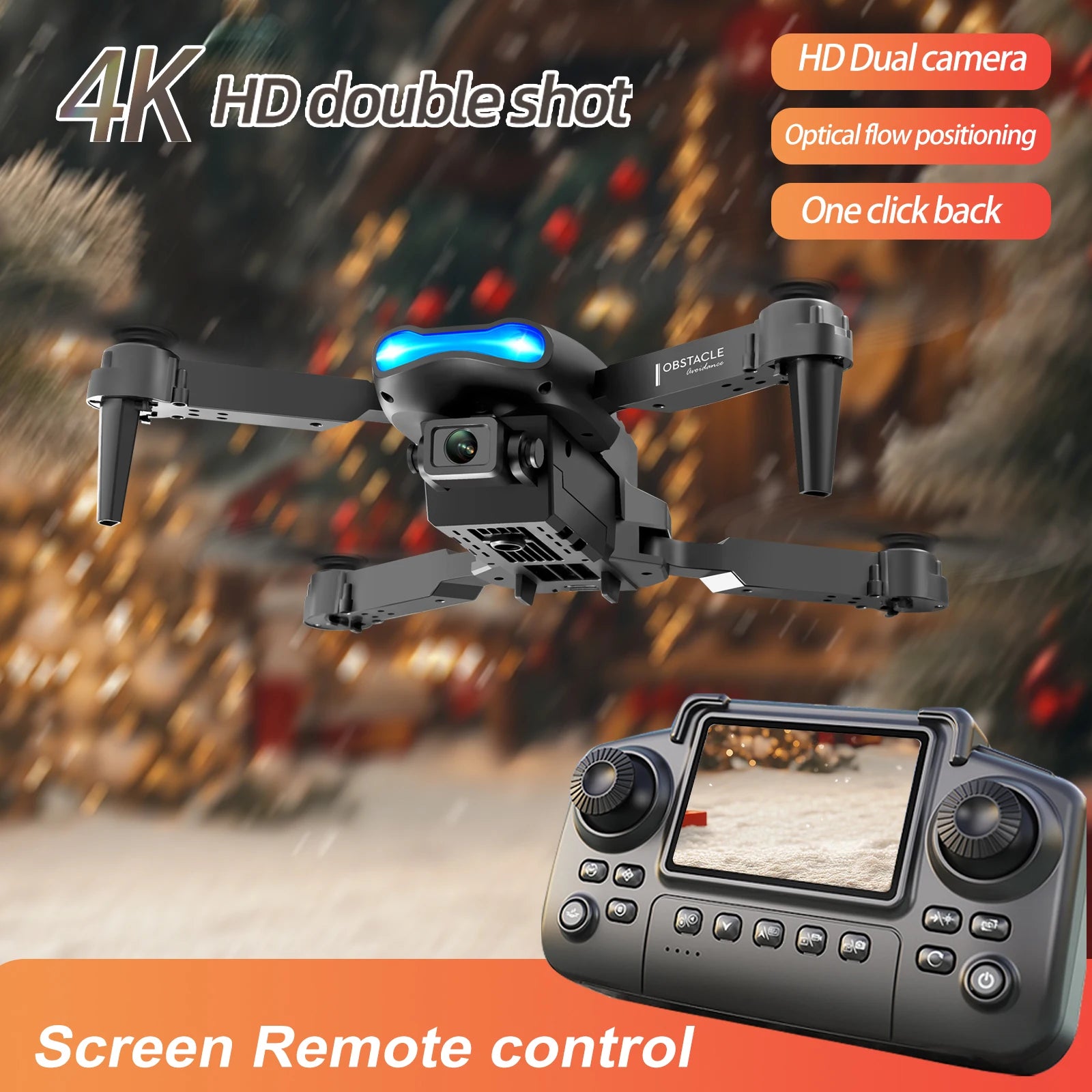 ZNLYRION E99 PRO RC Drone 4K Dual Camera Optical Flow Obstacle Avoidance Foldable FPV Quadcopter Toy for Beginners