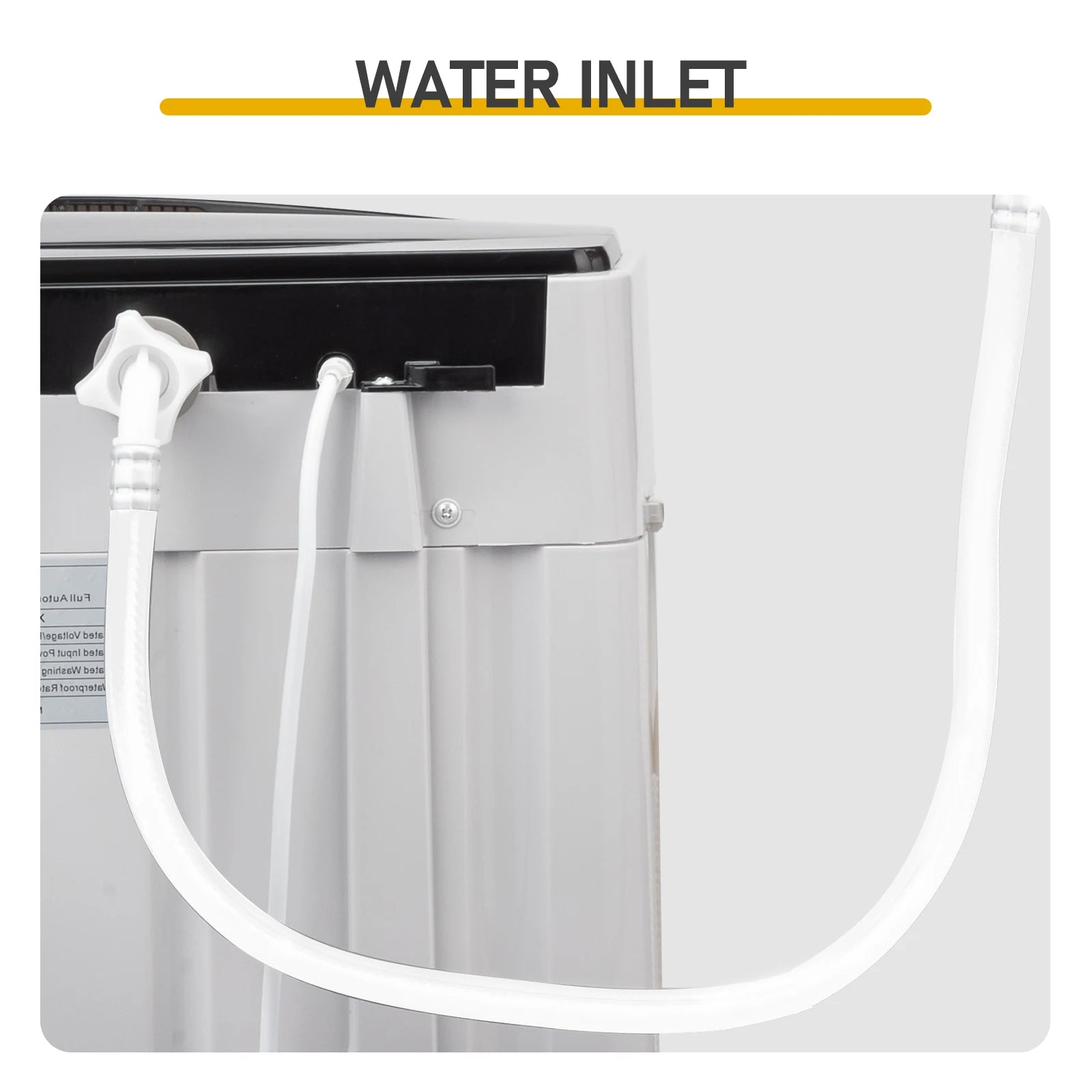 Full-Automatic Washing Machine Top Load Portable Compact Laundry Washer Spin with Drain Pump,10 programs 8 Water Level Selections with LED Display 17.8 Lbs Capacity, black