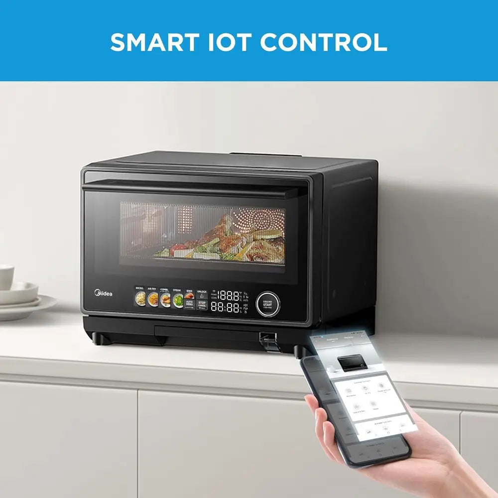 32-Function Steam & Air Fryer Oven: Combo Microwave, 23L, Touch Control