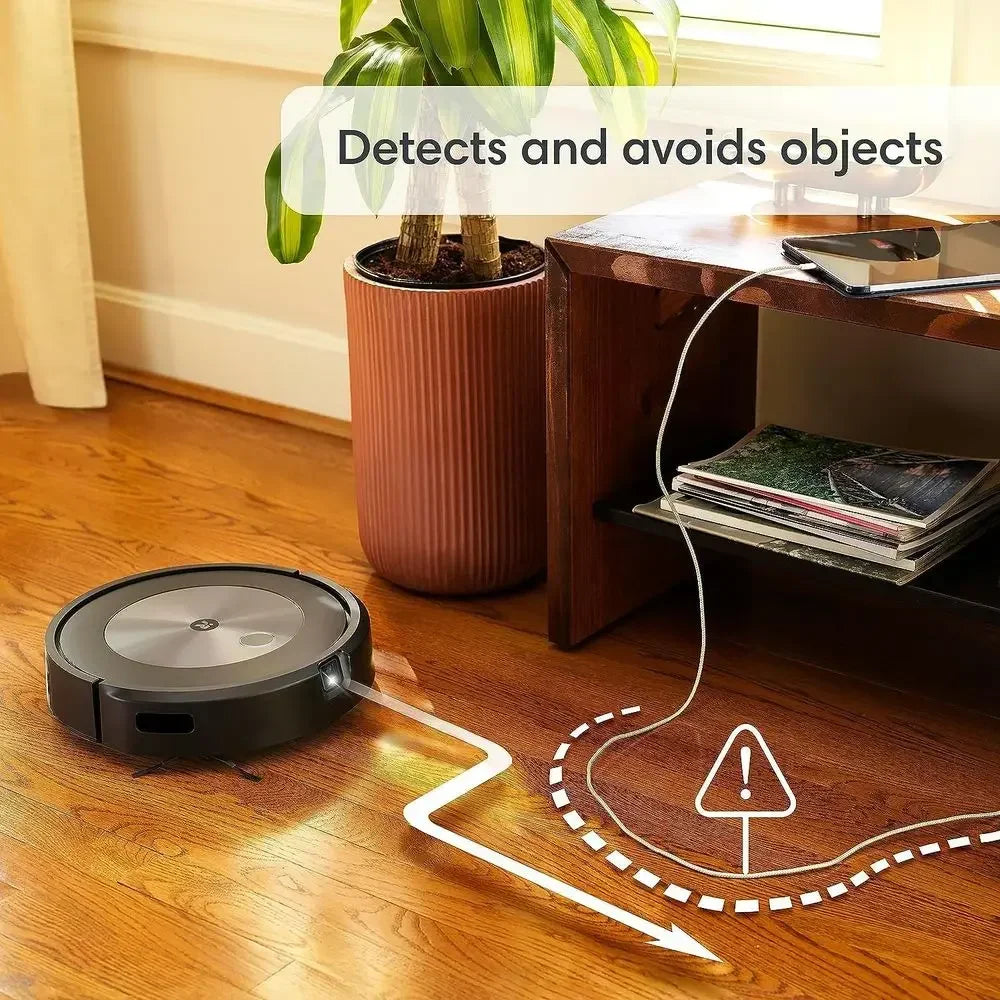 Self-Emptying Robot Vacuum & Mop - Avoids Obstacles, Cleans by Room, Compatible with Voice Assistants