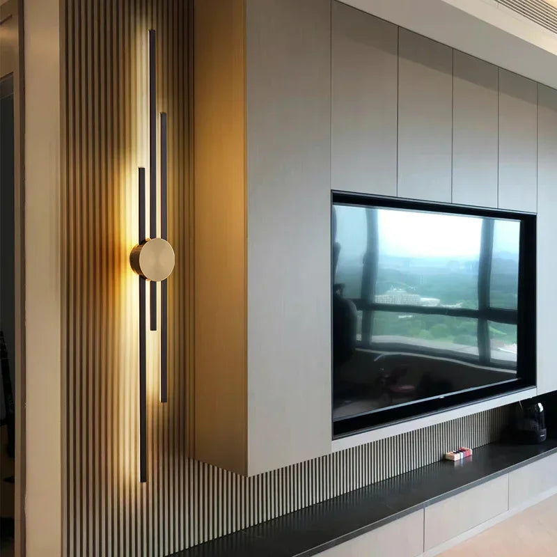 LED Modern Long Wall Lamp Living Room  Dining Room Loft Wall Mounted Sconce Decoration Bedroom Bedside Light Staircase Fixture