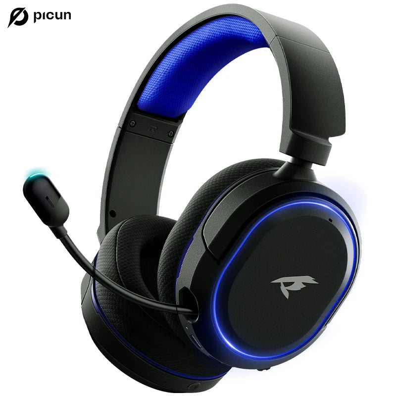 Picun G2 Pro 2.4G Wired Gaming Headset With Mic 40mm Headphones Bluetooth 6.0 40mm Driver 7.1 Surround Over Ear For PC PS4 PS5