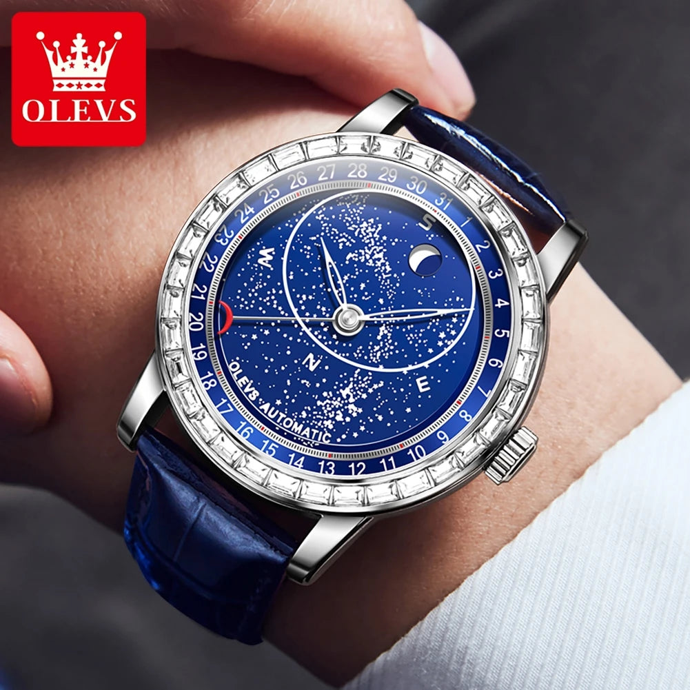 OLEVS 9923 Men Automatic Watch Luxury Fashion Mechanical Watch For Men Top Brand Waterproof Original Male Hand Clock Luminous